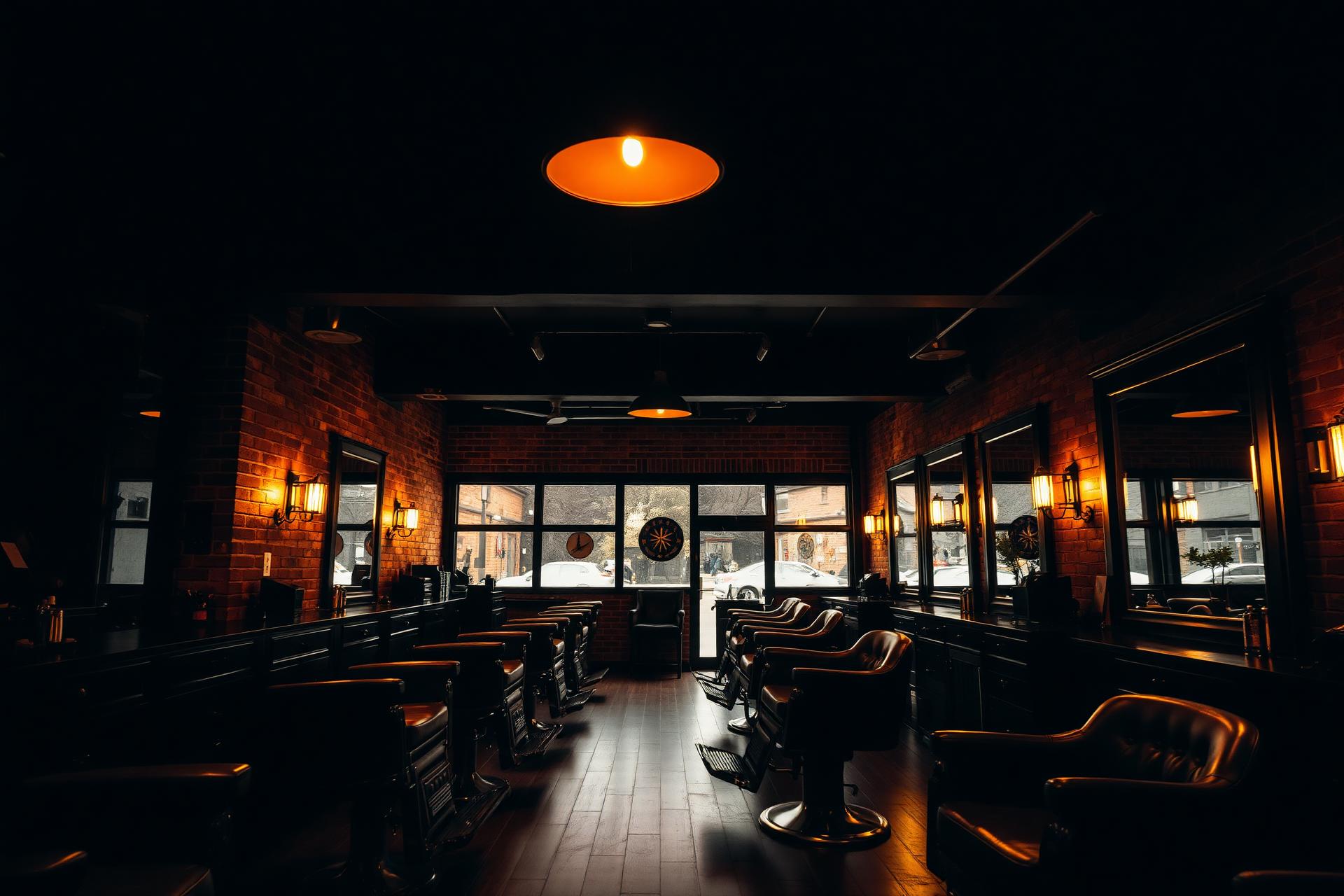Interior da barbearia